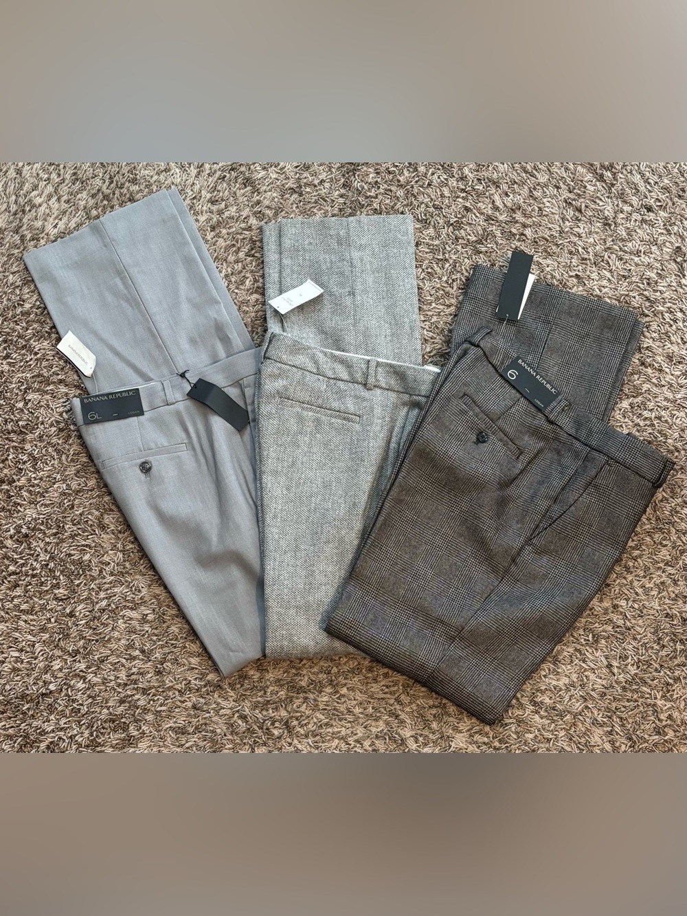 Lot of 3 Banana Republic Women’s Gray Dress Pants TALL